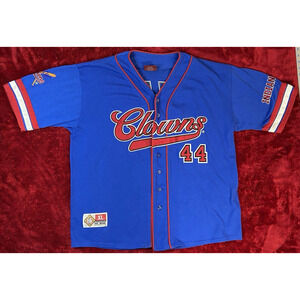 Indianapolis Clowns Big Boy Jersey Size XL NLBM 44 Men's Blue Baseball Throwback